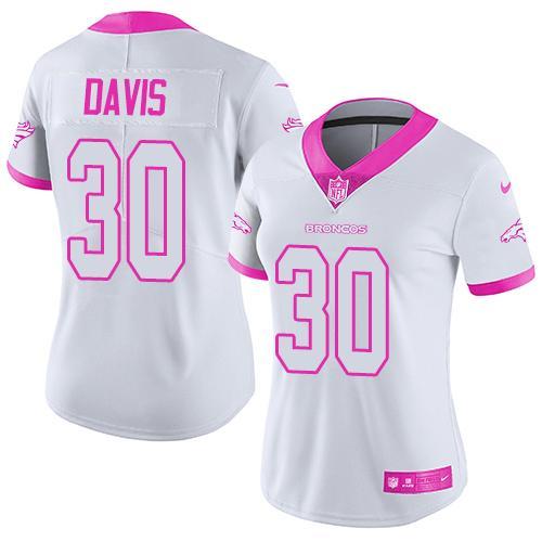 Women White Pink Limited Rush jerseys-042